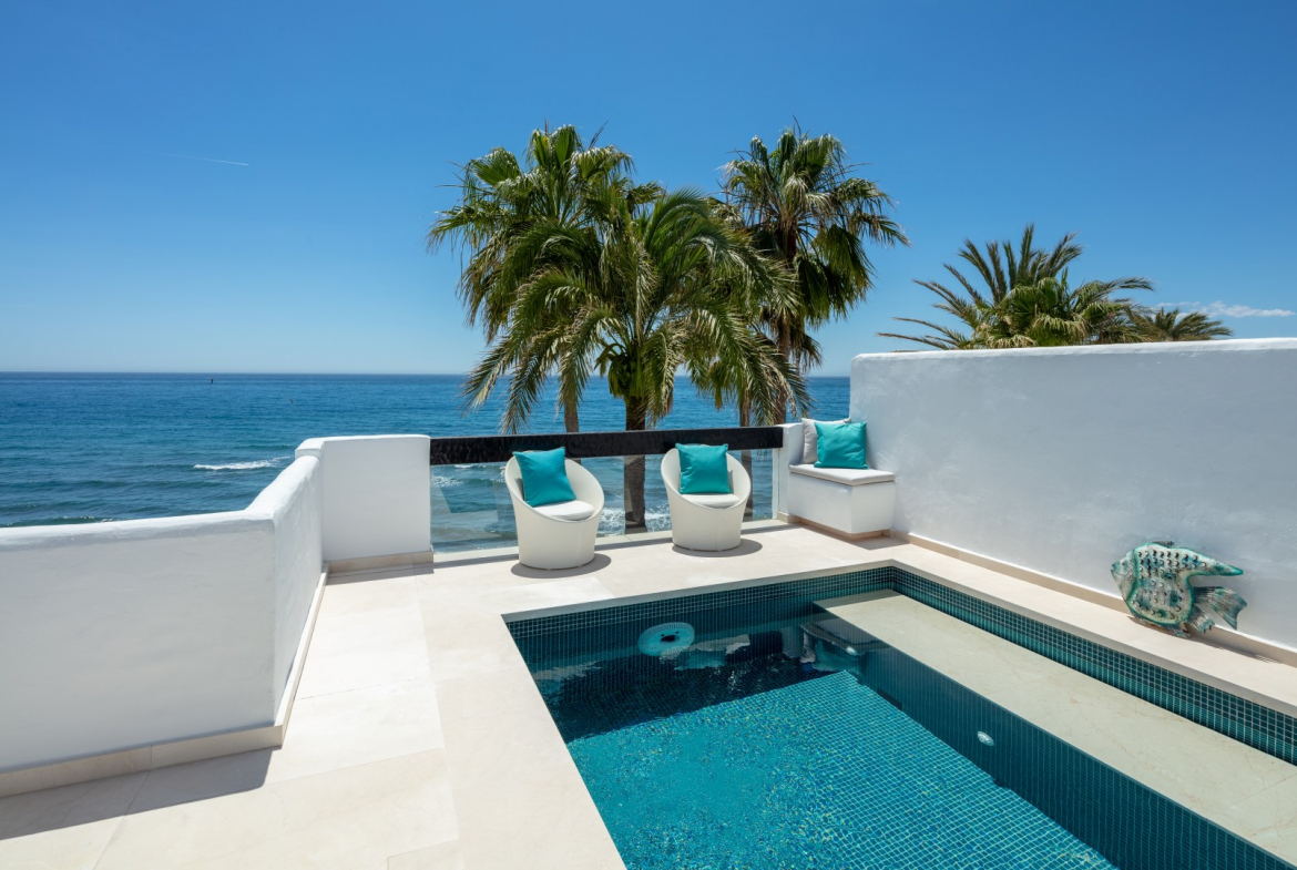 Beachfront Duplex Penthouse for Sale in Puente Romano